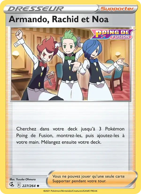 Carte Pokémon Armando, Rachid et Noa #227 — Poing de Fusion
