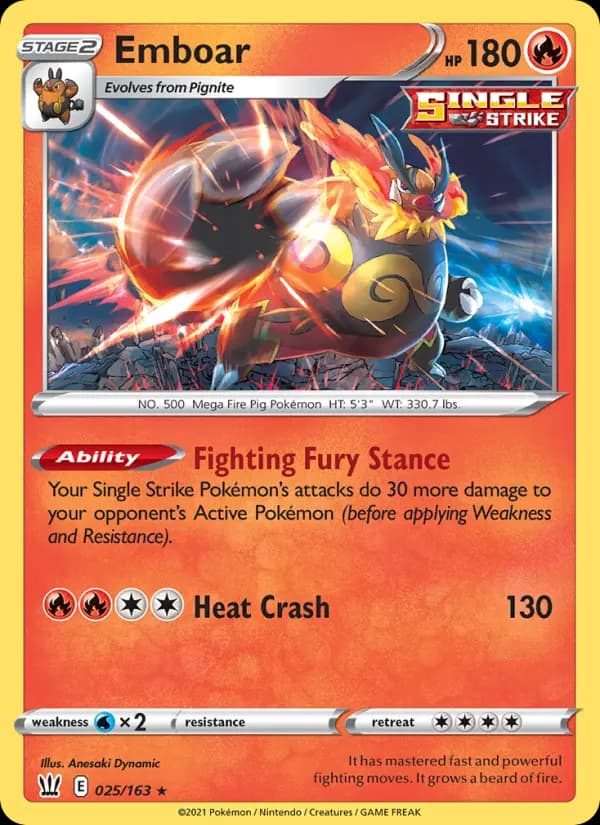 Emboar #25 — Battle Styles