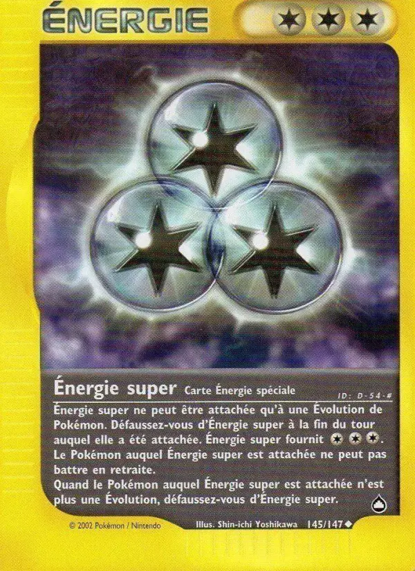 Carte Pokémon Énergie super #145 — Aquapolis