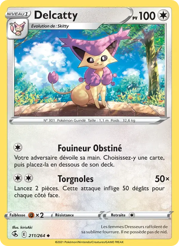 Carte Pokémon Delcatty #211 — Poing de Fusion