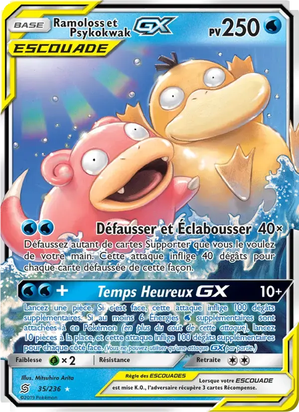 Carte Pokémon Ramoloss et Psykokwak GX #35 — Harmonie des Esprits