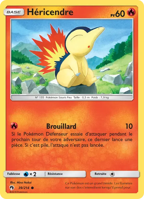 Carte Pokémon Héricendre #39 — Tonnerre Perdu