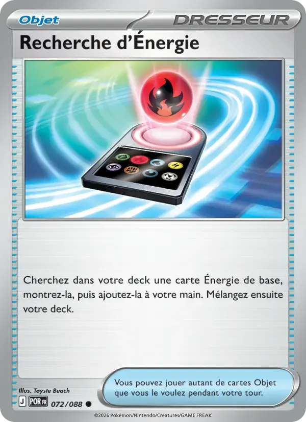Carte Pokémon Recherche d'Énergie #072 — Équilibre Parfait