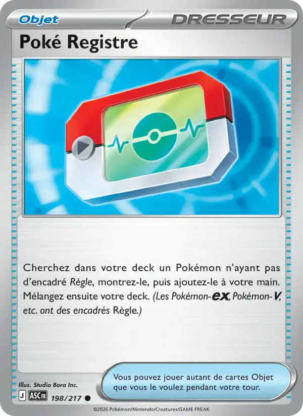Carte Pokémon Poké Registre #198 — Héros Transcendants