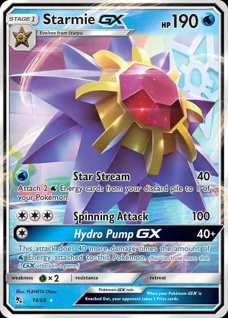 Starmie GX #14 — Hidden Fates