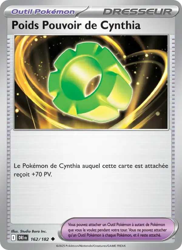 Carte Pokémon Poids Pouvoir de Cynthia #162 — Rivalités Destinées