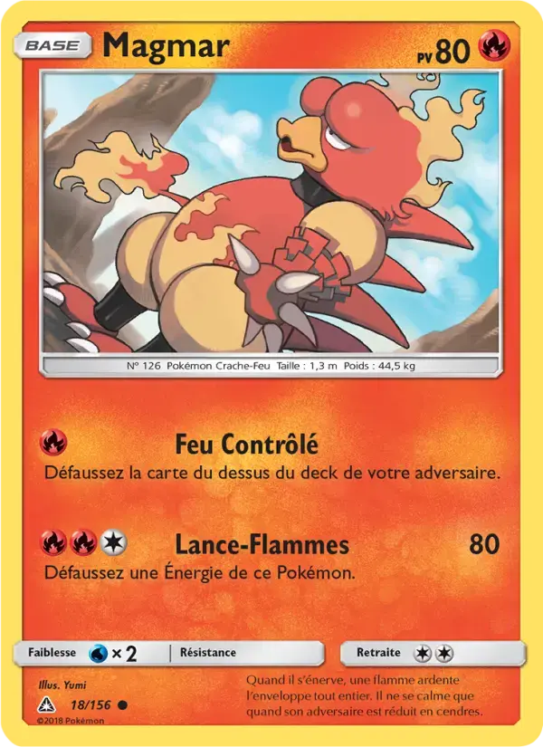 Carte Pokémon Magmar #18 — Ultra-Prisme
