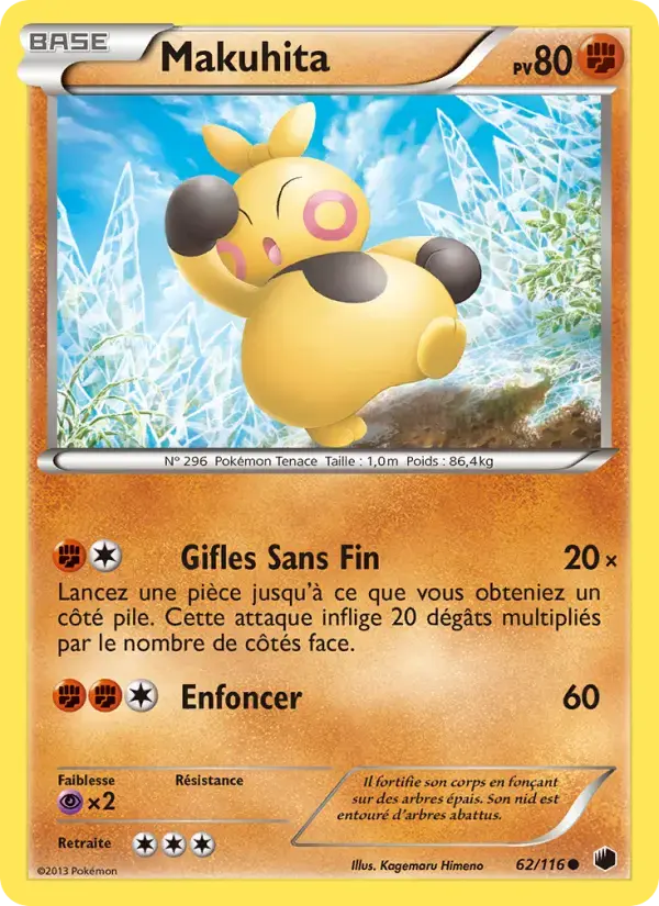 Carte Pokémon Makuhita #62 — Glaciation Plasma