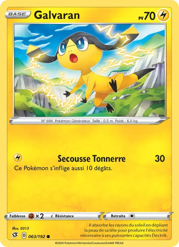 Carte Pokémon Galvaran #63 — Clash des Rebelles