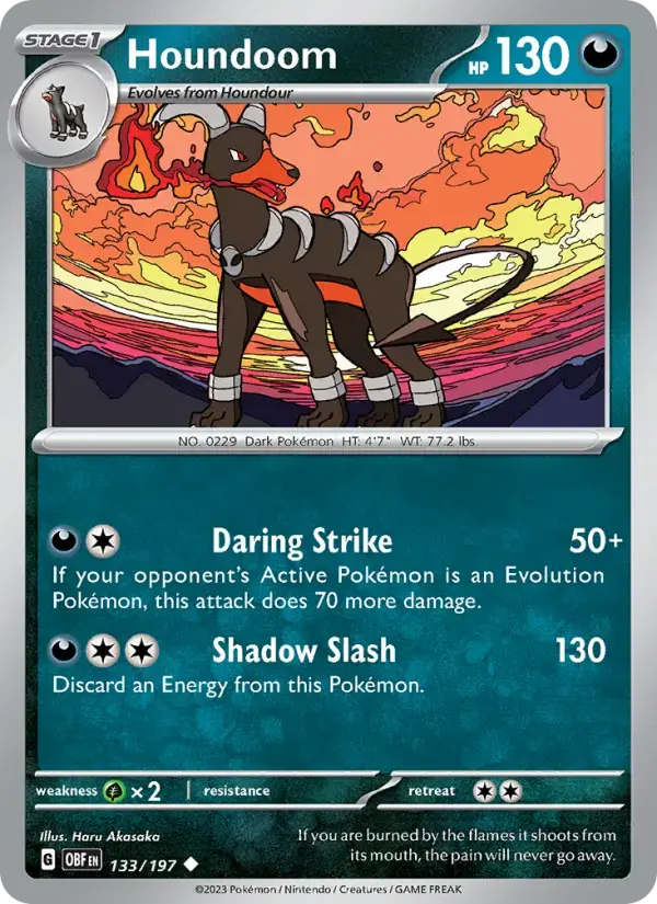 Houndoom #133 — Obsidian Flames