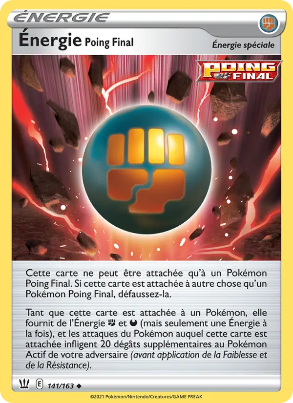 Carte Pokémon Énergie Poing Final #141 — Styles de Combat