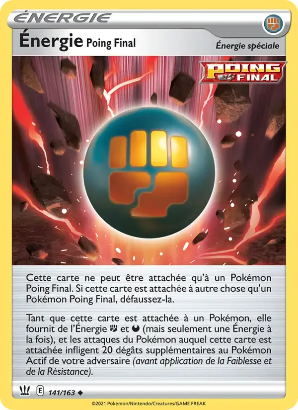 Carte Pokémon Énergie Poing Final #141 — Styles de Combat