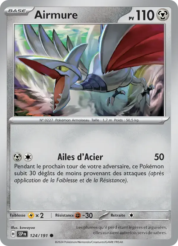Carte Pokémon Airmure #124 — Étincelles Déferlantes