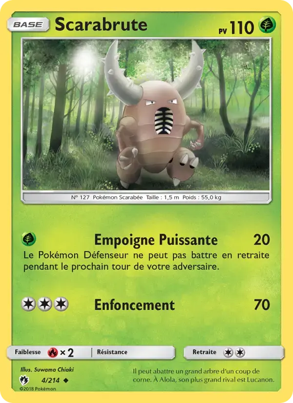 Carte Pokémon Scarabrute #4 — Tonnerre Perdu