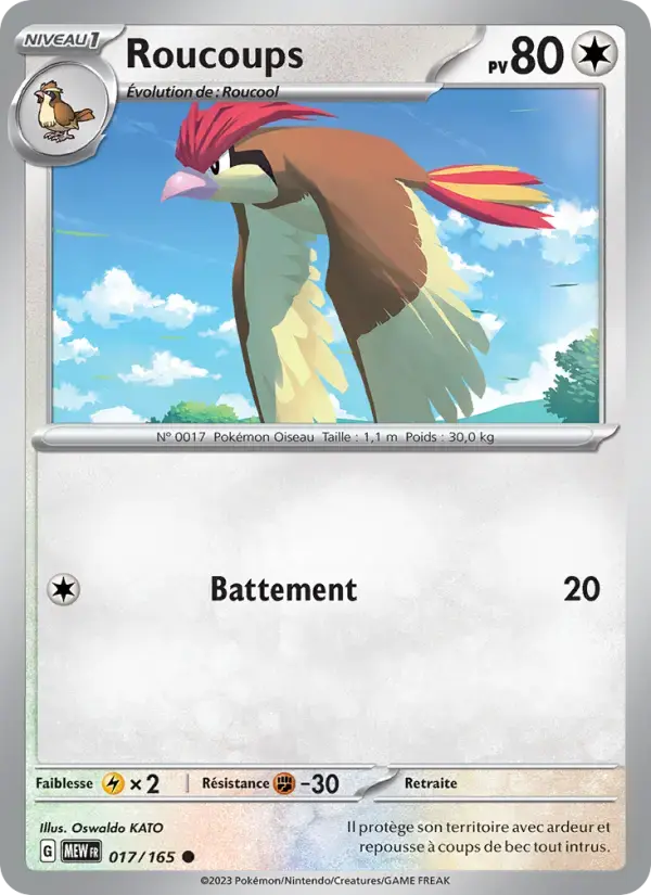 Carte Pokémon Roucoups #017 — Pokémon 151