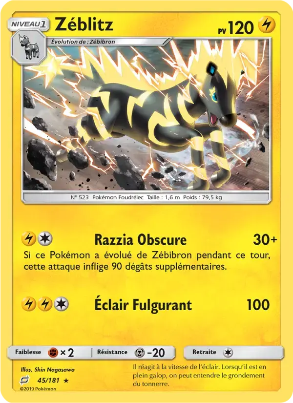 Carte Pokémon Zéblitz #45 — Duo de Choc