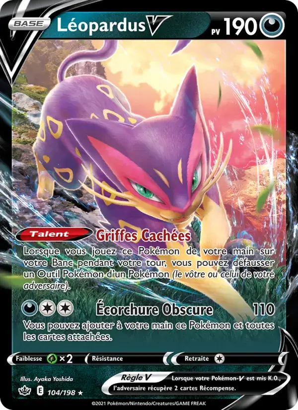 Carte Pokémon Léopardus V #104 — Règne de Glace