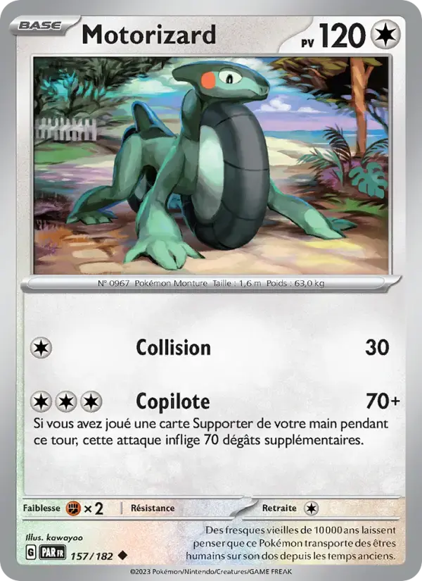 Carte Pokémon Motorizard #157 — Faille Paradoxe