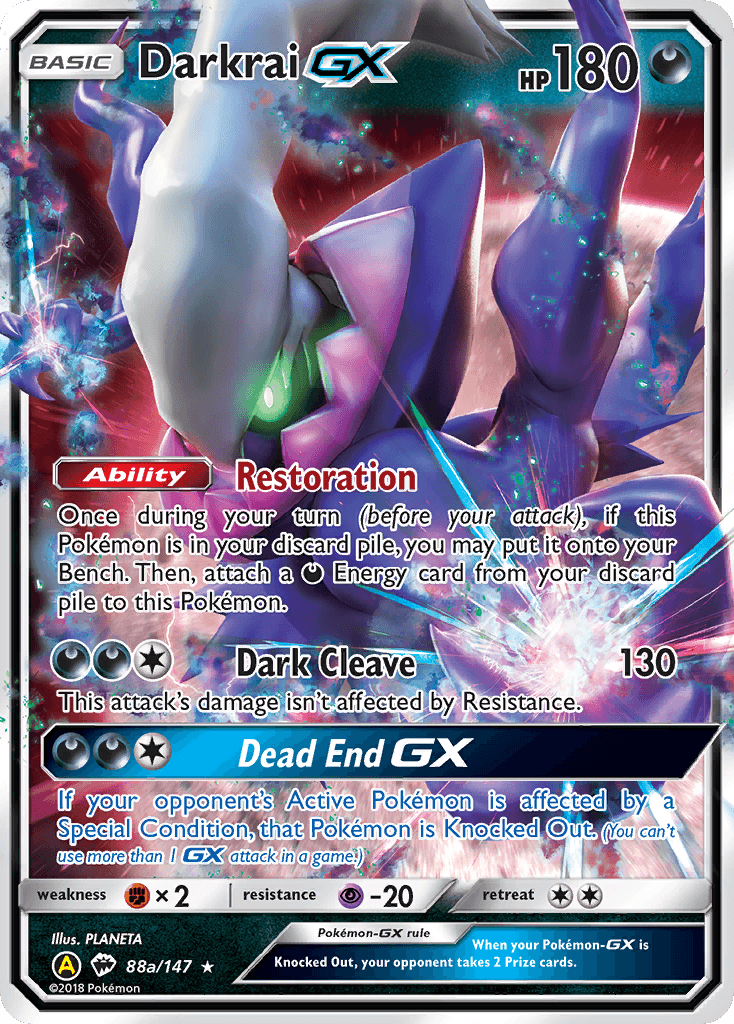 Darkrai-GX #88a — Burning Shadows