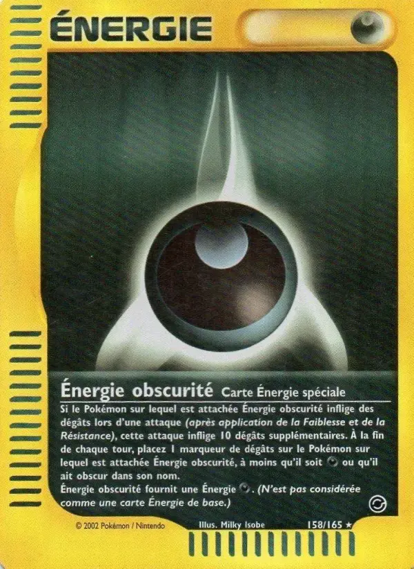 Carte Pokémon Énergie obscurité #158 — Expédition