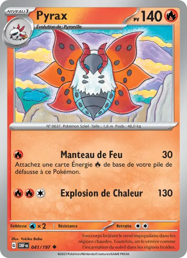 Carte Pokémon Pyrax #041 — Flammes Obsidiennes