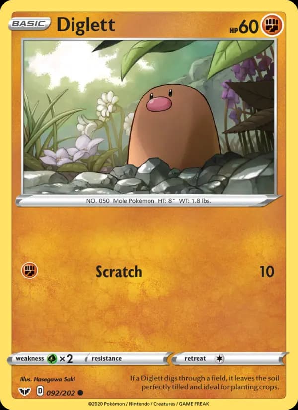 Diglett #92 — Sword & Shield