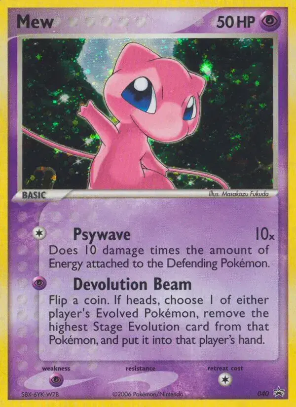 Carte Pokémon Mew #40 — Promos Nintendo