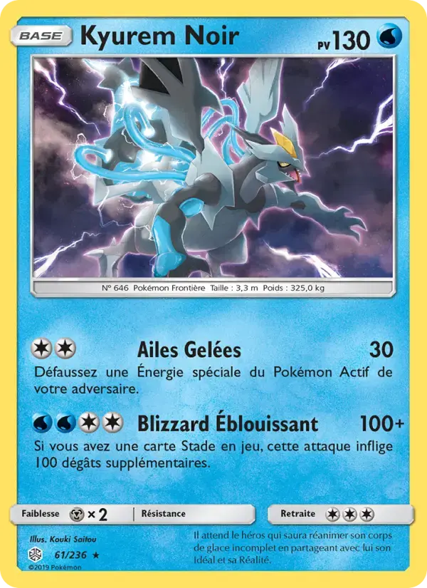 Carte Pokémon Kyurem Noir #61 — Éclipse Cosmique