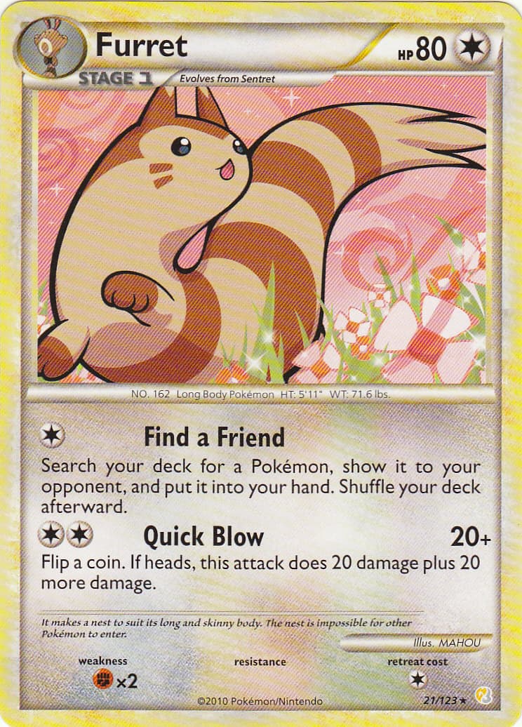 Carte Pokémon Furret #057 — ハートゴールドコレクション