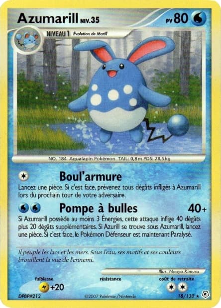 Carte Pokémon Azumarill #18 — Diamant et Perle