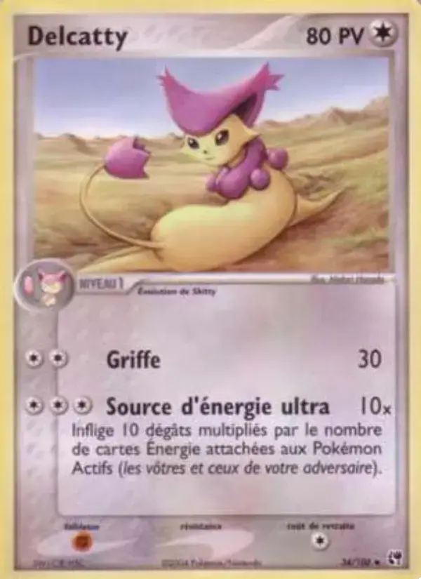 Carte Pokémon Delcatty #34 — Tempête de Sable