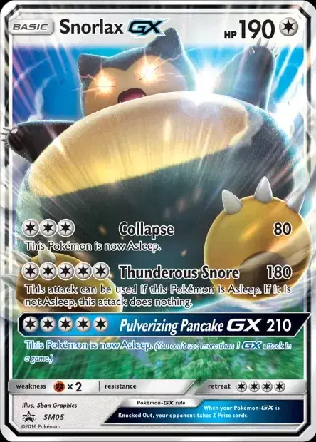 Carte Pokémon Ronflex-GX #SM05 — Jumbo