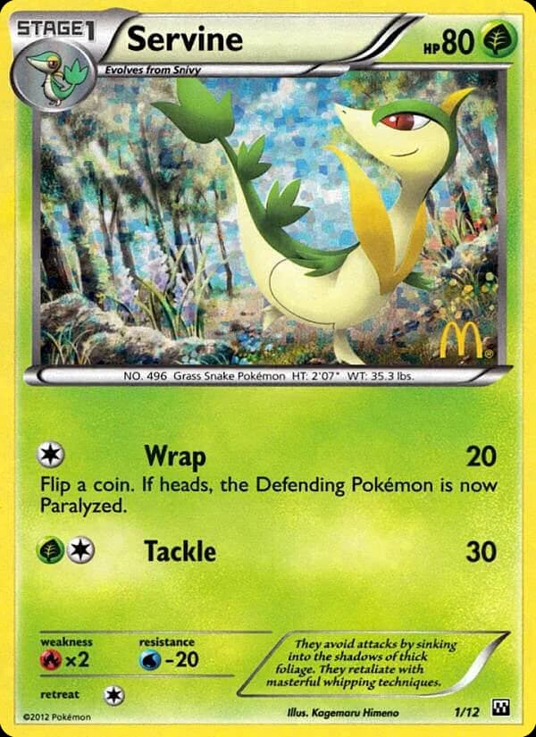 Carte Pokémon Lianaja #1 — 2012 Promo McDonald's