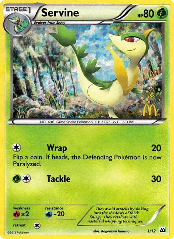 Carte Pokémon Lianaja #1 — 2012 Promo McDonald's