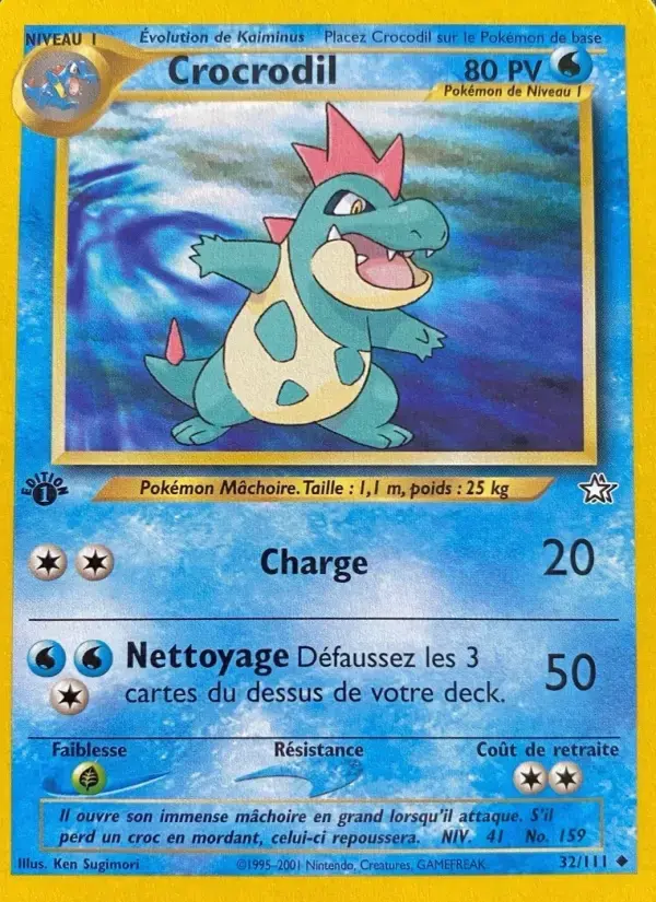 Carte Pokémon Crocrodil #32 — Neo Genesis