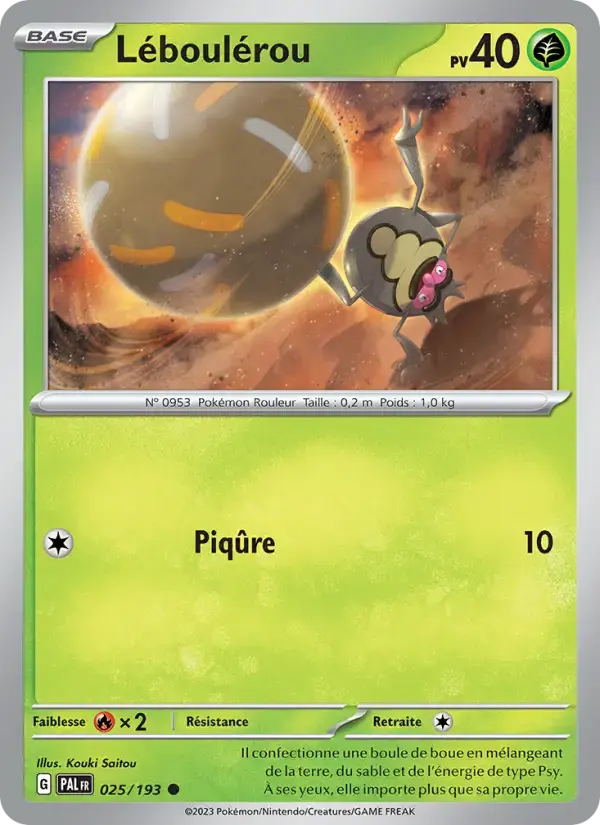 Carte Pokémon Léboulérou #025 — Évolutions à Paldea