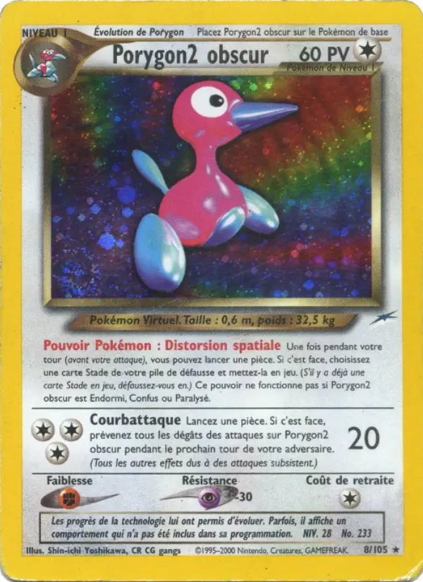 Carte Pokémon Porygon2 obscur #8 — Neo Destiny