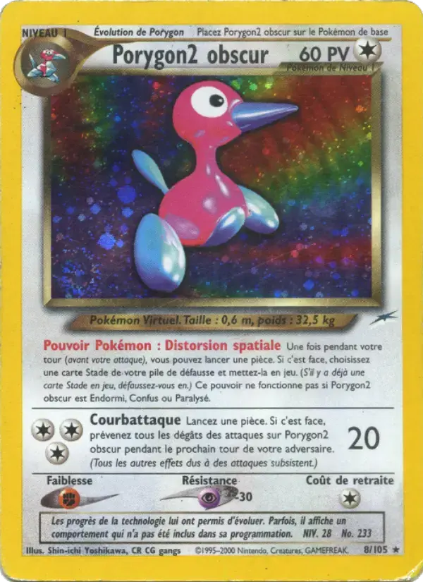 Carte Pokémon Porygon2 obscur #8 — Neo Destiny