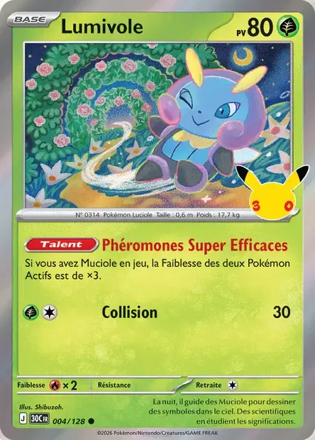 Carte Pokémon Lumivole #004 — 30ᵉ Anniversaire