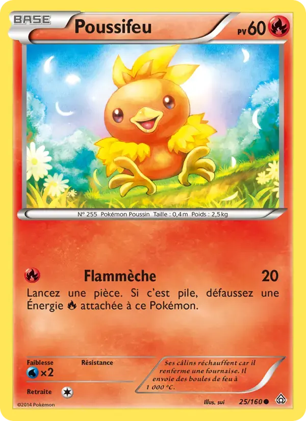 Carte Pokémon Poussifeu #25 — Primo-Choc