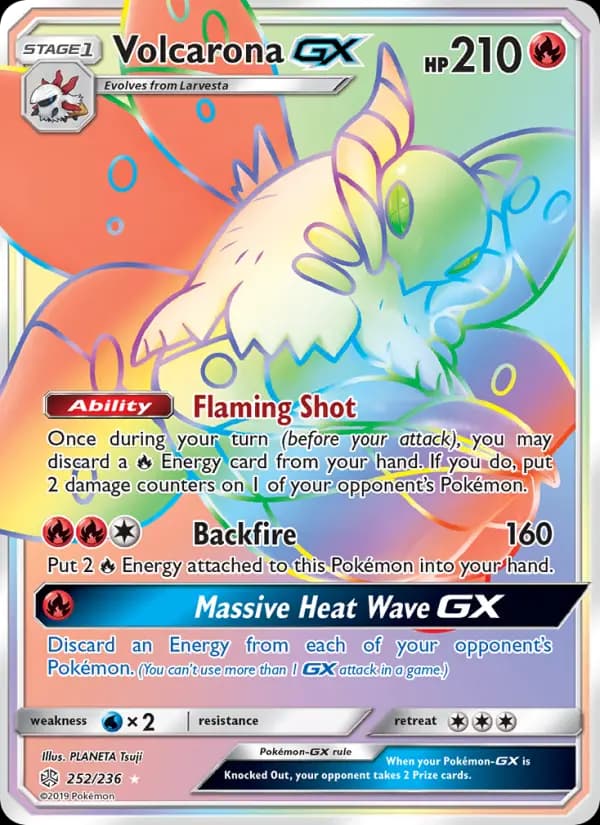 Volcarona GX #252 — Cosmic Eclipse