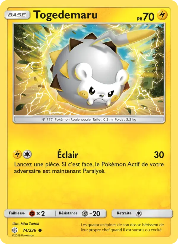 Carte Pokémon Togedemaru #74 — Éclipse Cosmique