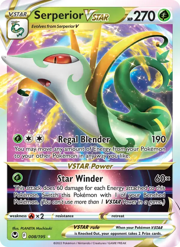 Serperior VSTAR #008 — Silver Tempest