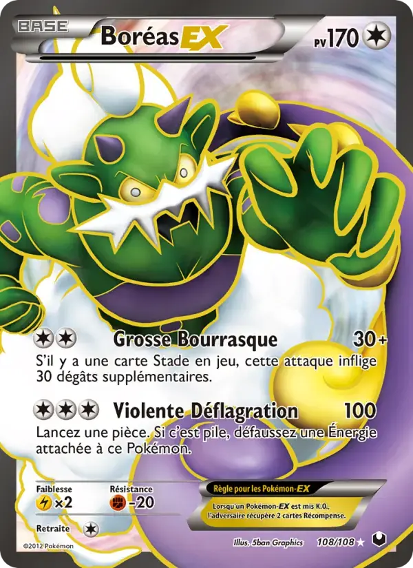 Carte Pokémon Boréas-EX #108 — Explorateurs Obscurs