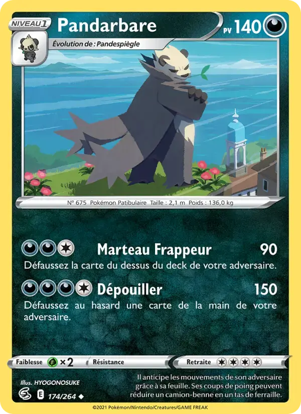 Carte Pokémon Pandarbare #174 — Poing de Fusion