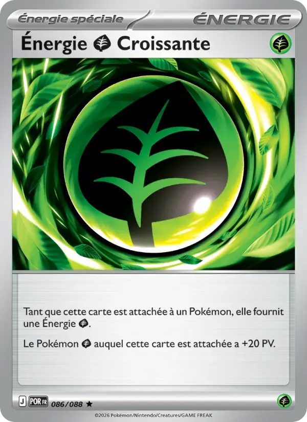 Carte Pokémon Énergie Grass Croissante #086 — Équilibre Parfait