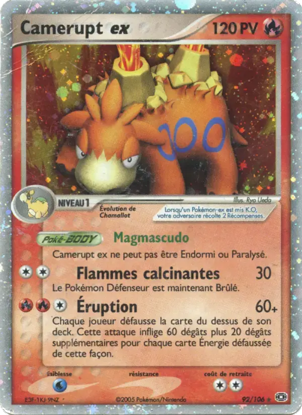 Carte Pokémon Camerupt ex #92 — Émeraude