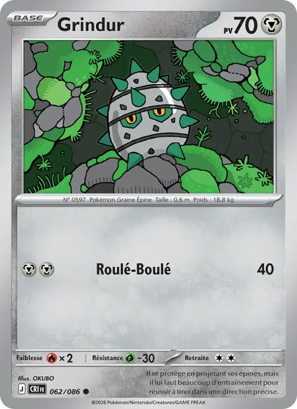 Carte Pokémon Grindur #062 — Chaos Ascendant