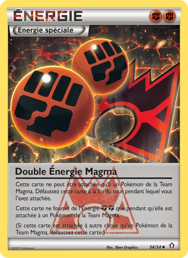 Carte Pokémon Double Énergie Magma #34 — Double Danger
