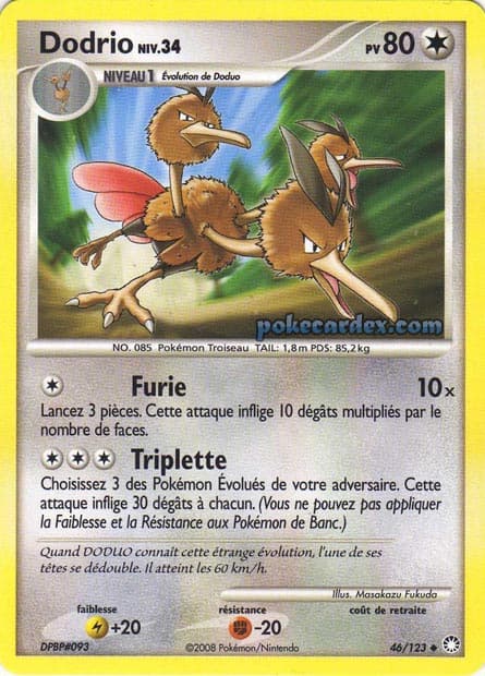 Carte Pokémon Dodrio #46 — Trésors Mystérieux